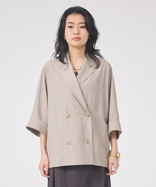 Rouge vif la cle / ルージュ・ヴィフ ラクレ テーラードジャケット | 【ロングセラー】【2026SS新作】麻混ハーフ袖ドルマンジャケット【予約】 | 詳細20