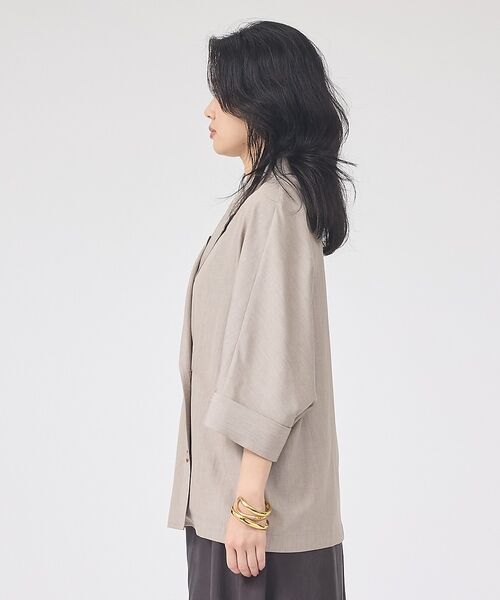 Rouge vif la cle / ルージュ・ヴィフ ラクレ テーラードジャケット | 【ロングセラー】【2026SS新作】麻混ハーフ袖ドルマンジャケット【予約】 | 詳細21