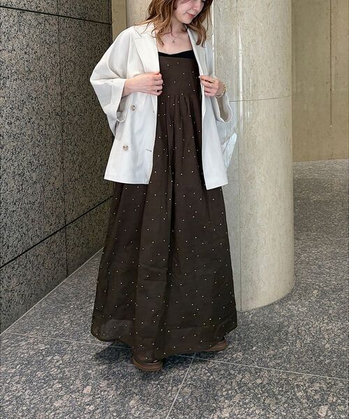 Rouge vif la cle / ルージュ・ヴィフ ラクレ ワンピース | 【2026SS新作】【人気追加】インドドット刺繍キャミワンピース【予約】 | 詳細9