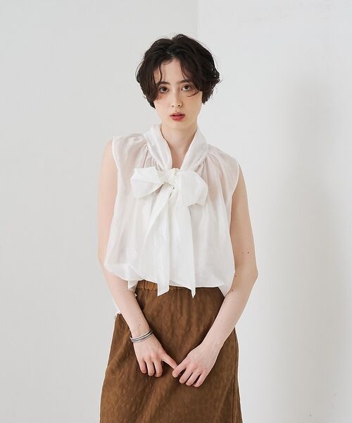 Rouge vif la cle / ルージュ・ヴィフ ラクレ シャツ・ブラウス | 前後2WAYビッグボウタイリボンブラウス【予約】 | 詳細1