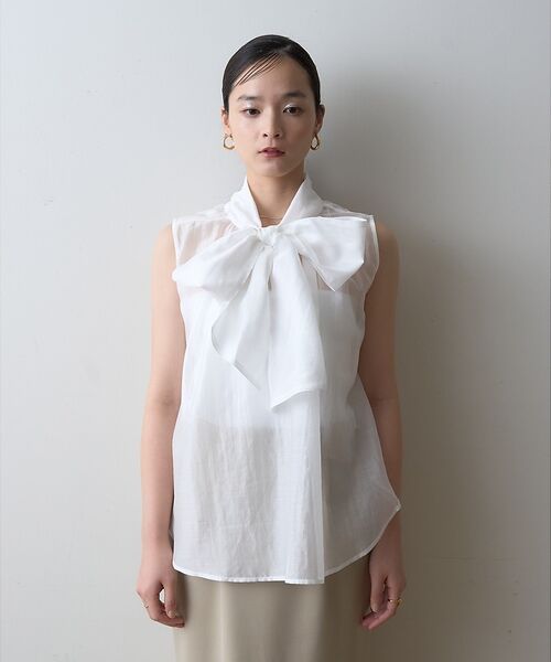 Rouge vif la cle / ルージュ・ヴィフ ラクレ シャツ・ブラウス | 前後2WAYビッグボウタイリボンブラウス【予約】 | 詳細14