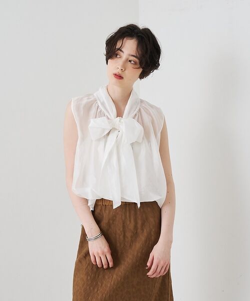 Rouge vif la cle / ルージュ・ヴィフ ラクレ シャツ・ブラウス | 前後2WAYビッグボウタイリボンブラウス【予約】 | 詳細2