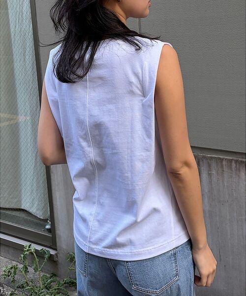 Rouge vif la cle / ルージュ・ヴィフ ラクレ Tシャツ | 【接触冷感】【UVカット】【一部店舗限定】ドレープギャザーノースリーブカットソー | 詳細3