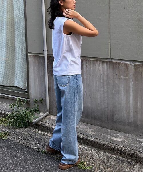 Rouge vif la cle / ルージュ・ヴィフ ラクレ Tシャツ | 【接触冷感】【UVカット】【一部店舗限定】ドレープギャザーノースリーブカットソー | 詳細9