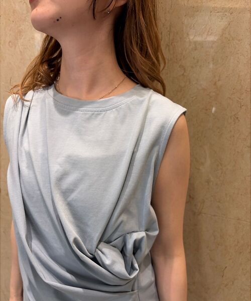 Rouge vif la cle / ルージュ・ヴィフ ラクレ Tシャツ | 【接触冷感】【UVカット】【一部店舗限定】ドレープギャザーノースリーブカットソー | 詳細23