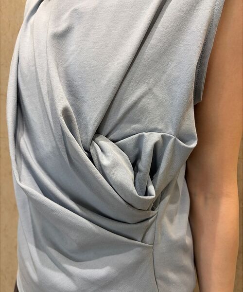 Rouge vif la cle / ルージュ・ヴィフ ラクレ Tシャツ | 【接触冷感】【UVカット】【一部店舗限定】ドレープギャザーノースリーブカットソー | 詳細27