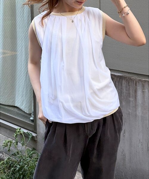 Rouge vif la cle / ルージュ・ヴィフ ラクレ ニット・セーター | 【一部店舗限定】チュールレイヤードニットトップス【予約】 | 詳細3