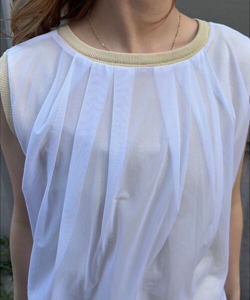 Rouge vif la cle / ルージュ・ヴィフ ラクレ ニット・セーター | 【一部店舗限定】チュールレイヤードニットトップス【予約】 | 詳細9