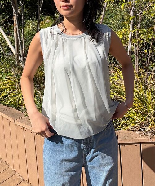 Rouge vif la cle / ルージュ・ヴィフ ラクレ ニット・セーター | 【一部店舗限定】チュールレイヤードニットトップス【予約】 | 詳細11