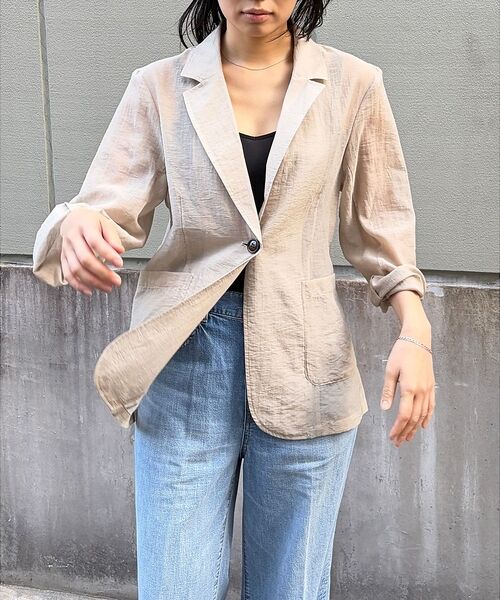 Rouge vif la cle / ルージュ・ヴィフ ラクレ テーラードジャケット | 【一部店舗限定】シアーシングルジャケット | 詳細3