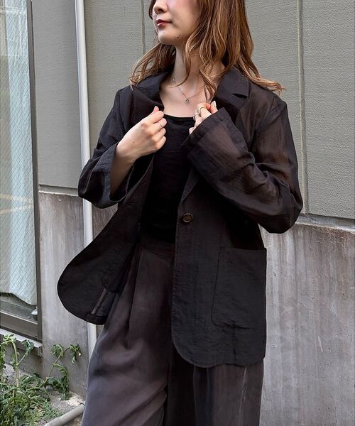 Rouge vif la cle / ルージュ・ヴィフ ラクレ テーラードジャケット | 【一部店舗限定】シアーシングルジャケット | 詳細12