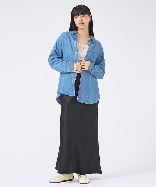 Rouge vif la cle / ルージュ・ヴィフ ラクレ シャツ・ブラウス | 【SOMETHING/サムシング】BIG DENIM SHIRT/デニムシャツ/ | 詳細1