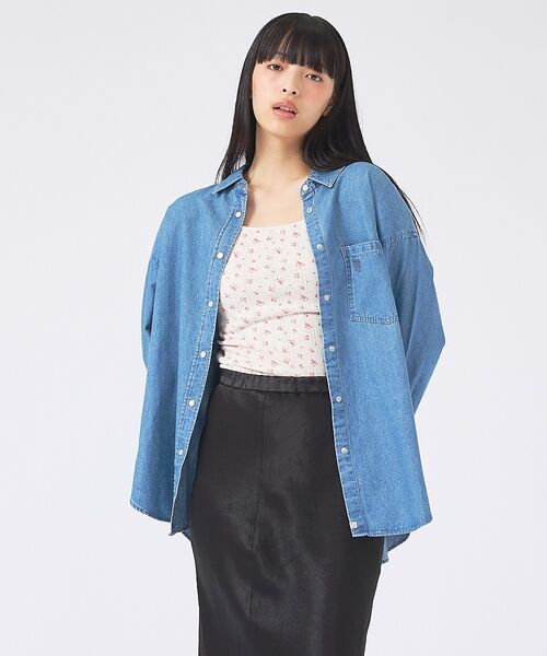 Rouge vif la cle / ルージュ・ヴィフ ラクレ シャツ・ブラウス | 【SOMETHING/サムシング】BIG DENIM SHIRT/デニムシャツ/ | 詳細4