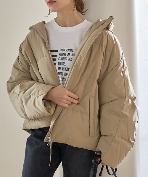 Rouge vif la cle / ルージュ・ヴィフ ラクレ ダウンジャケット・ベスト | 【upper hights/アッパーハイツ】Olten ダブルジップショートダウ（ベージュ）