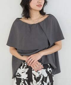 Rouge vif la cle / ルージュ・ヴィフ ラクレ シャツ・ブラウス | オーバーカラーノースリブラウス/ケープカラー【予約】