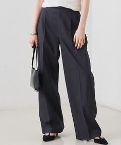 Rouge vif la cle / ルージュ・ヴィフ ラクレ パンツ | 麻混ワンタックワイドストレートパンツ【予約】