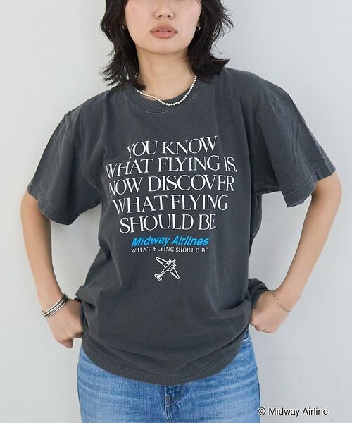 Rouge vif la cle / ルージュ・ヴィフ ラクレ Tシャツ | 【GOOD ROCK SPEED/グッドロックスピード】Midway Airli（チャコールグレー）