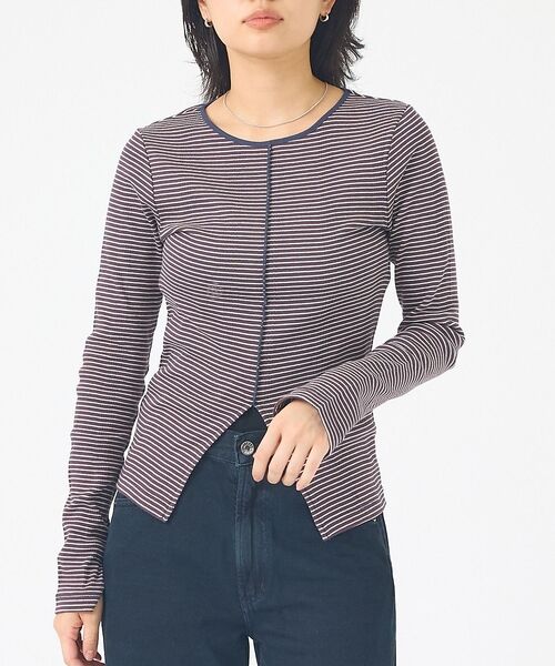 Rouge vif la cle / ルージュ・ヴィフ ラクレ Tシャツ | 【Robert P.Miller / ロバートピーミラー】Prib Slit P（ブラウン）