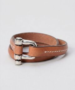 Rouge vif la cle / ルージュ・ヴィフ ラクレ ブレスレット・バングル | 【CXC/シーエックスシー】レザー×シルバー2連ブレスレット