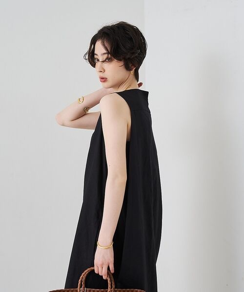 Rouge vif la cle / ルージュ・ヴィフ ラクレ ワンピース | 【2サイズ展開】【定番人気】麻混ノースリーブVネックワンピース/ポケット付き/コ | 詳細22