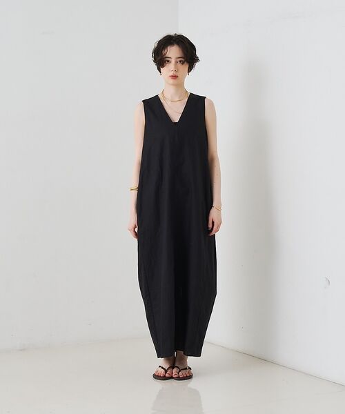 Rouge vif la cle / ルージュ・ヴィフ ラクレ ワンピース | 【2サイズ展開】【定番人気】麻混ノースリーブVネックワンピース/ポケット付き/コ | 詳細23