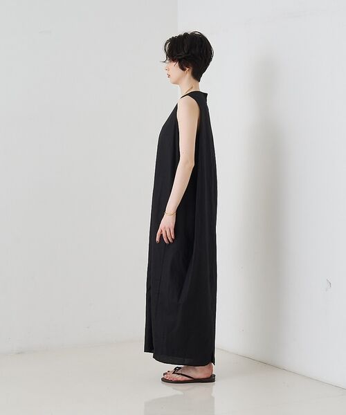 Rouge vif la cle / ルージュ・ヴィフ ラクレ ワンピース | 【2サイズ展開】【定番人気】麻混ノースリーブVネックワンピース/ポケット付き/コ | 詳細24