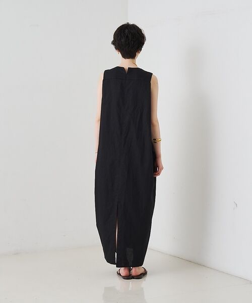Rouge vif la cle / ルージュ・ヴィフ ラクレ ワンピース | 【2サイズ展開】【定番人気】麻混ノースリーブVネックワンピース/ポケット付き/コ | 詳細25