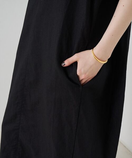 Rouge vif la cle / ルージュ・ヴィフ ラクレ ワンピース | 【2サイズ展開】【定番人気】麻混ノースリーブVネックワンピース/ポケット付き/コ | 詳細29