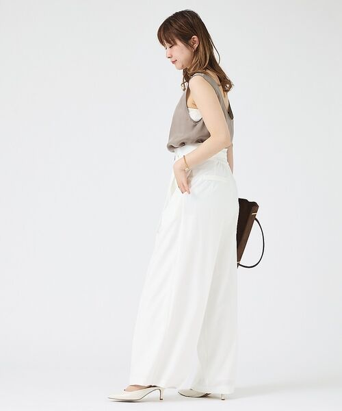 Rouge vif la cle / ルージュ・ヴィフ ラクレ パンツ | 【人気追加】【3サイズ展開】リネンタッチベルト付きハイウエストパンツ | 詳細6