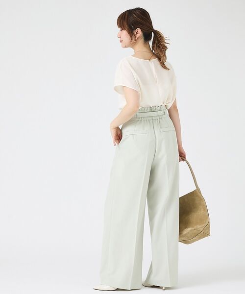 Rouge vif la cle / ルージュ・ヴィフ ラクレ パンツ | 【人気追加】【3サイズ展開】リネンタッチベルト付きハイウエストパンツ | 詳細19