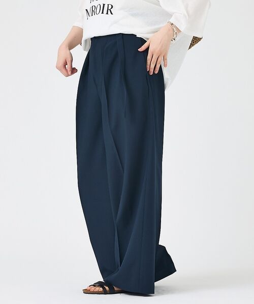 Rouge vif la cle / ルージュ・ヴィフ ラクレ パンツ | 【人気追加】【3サイズ展開】リネンタッチベルト付きハイウエストパンツ | 詳細22