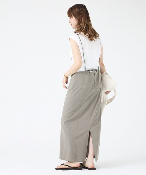 Rouge vif la cle / ルージュ・ヴィフ ラクレ ロング・マキシ丈スカート | 【2点セット / 細見え / 一部店舗 / WEB限定】フレンチスリーブTシャツ | 詳細10