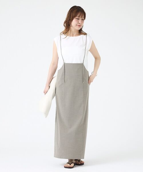 Rouge vif la cle / ルージュ・ヴィフ ラクレ ロング・マキシ丈スカート | 【2点セット / 細見え / 一部店舗 / WEB限定】フレンチスリーブTシャツ | 詳細11
