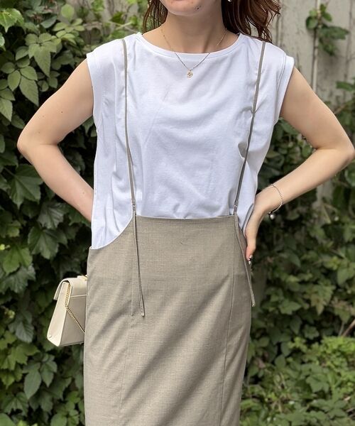 Rouge vif la cle / ルージュ・ヴィフ ラクレ ロング・マキシ丈スカート | 【2点セット / 細見え / 一部店舗 / WEB限定】フレンチスリーブTシャツ | 詳細18