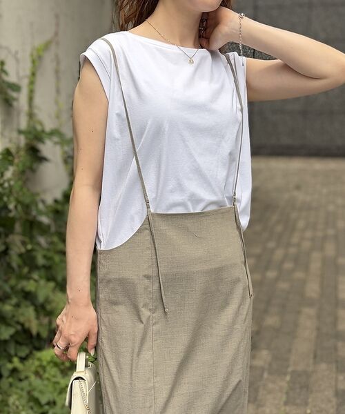 Rouge vif la cle / ルージュ・ヴィフ ラクレ ロング・マキシ丈スカート | 【2点セット / 細見え / 一部店舗 / WEB限定】フレンチスリーブTシャツ | 詳細19