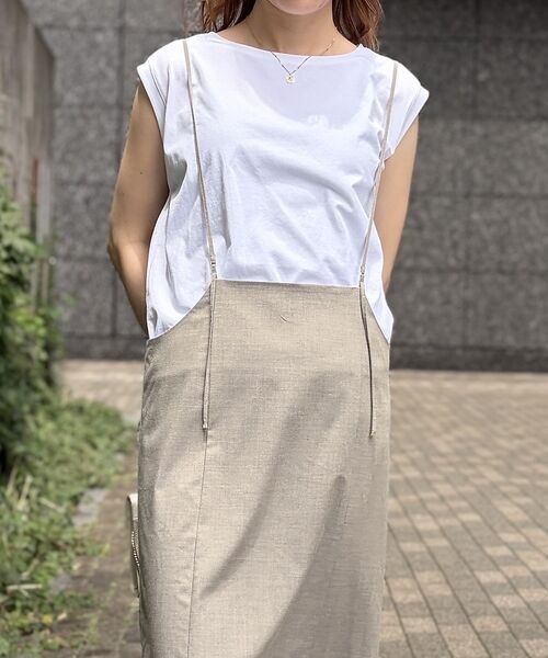 Rouge vif la cle / ルージュ・ヴィフ ラクレ ロング・マキシ丈スカート | 【2点セット / 細見え / 一部店舗 / WEB限定】フレンチスリーブTシャツ | 詳細20