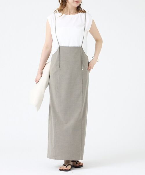 Rouge vif la cle / ルージュ・ヴィフ ラクレ ロング・マキシ丈スカート | 【2点セット / 細見え / 一部店舗 / WEB限定】フレンチスリーブTシャツ | 詳細24