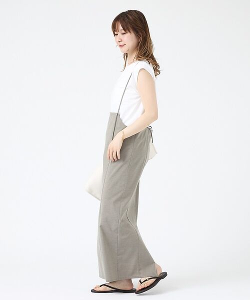 Rouge vif la cle / ルージュ・ヴィフ ラクレ ロング・マキシ丈スカート | 【2点セット / 細見え / 一部店舗 / WEB限定】フレンチスリーブTシャツ | 詳細9