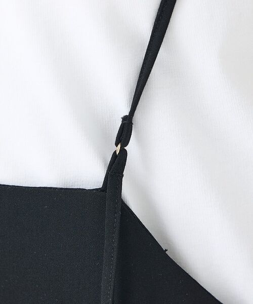 Rouge vif la cle / ルージュ・ヴィフ ラクレ ロング・マキシ丈スカート | 【2点セット】【細見え】フレンチスリーブTシャツ×サスペンダースカート/キャミワ | 詳細20