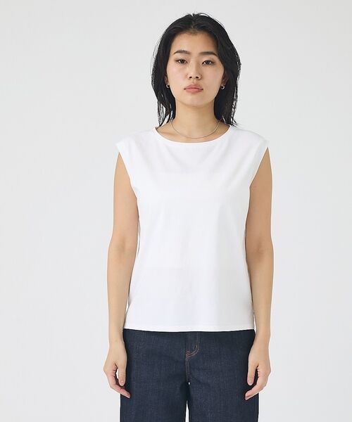 Rouge vif la cle / ルージュ・ヴィフ ラクレ ロング・マキシ丈スカート | 【2点セット】【細見え】フレンチスリーブTシャツ×サスペンダースカート/キャミワ | 詳細25