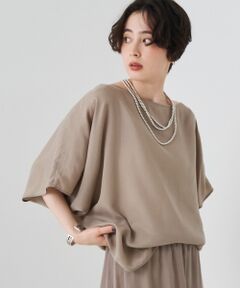 Rouge vif la cle / ルージュ・ヴィフ ラクレ シャツ・ブラウス | 【セットアップ対応】キュプラフィブリルアシンメトリーブラウス【予約】