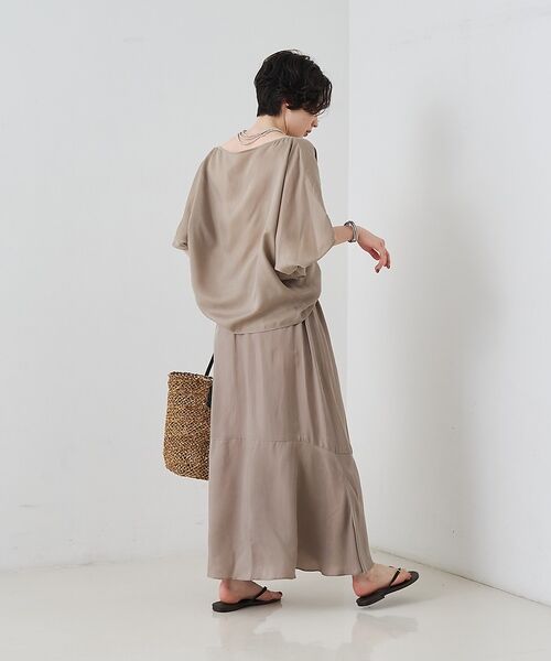 Rouge vif la cle / ルージュ・ヴィフ ラクレ シャツ・ブラウス | 【セットアップ対応】キュプラフィブリルアシンメトリーブラウス【予約】 | 詳細10