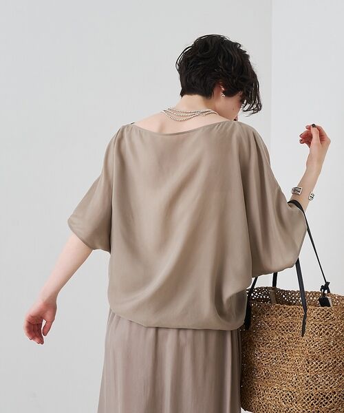 Rouge vif la cle / ルージュ・ヴィフ ラクレ シャツ・ブラウス | 【セットアップ対応】キュプラフィブリルアシンメトリーブラウス【予約】 | 詳細5