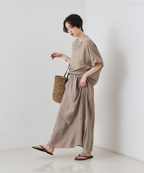 Rouge vif la cle / ルージュ・ヴィフ ラクレ シャツ・ブラウス | 【セットアップ対応】キュプラフィブリルアシンメトリーブラウス【予約】 | 詳細7