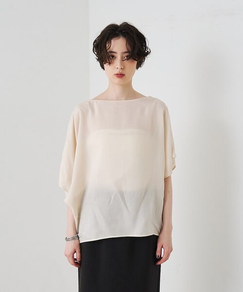 Rouge vif la cle / ルージュ・ヴィフ ラクレ シャツ・ブラウス | 【セットアップ対応】キュプラフィブリルアシンメトリーブラウス【予約】 | 詳細24