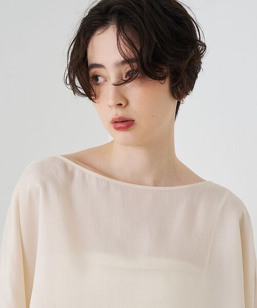 Rouge vif la cle / ルージュ・ヴィフ ラクレ シャツ・ブラウス | 【セットアップ対応】キュプラフィブリルアシンメトリーブラウス【予約】 | 詳細28