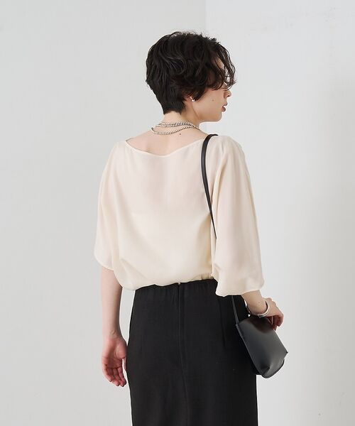 Rouge vif la cle / ルージュ・ヴィフ ラクレ シャツ・ブラウス | 【セットアップ対応】キュプラフィブリルアシンメトリーブラウス【予約】 | 詳細15