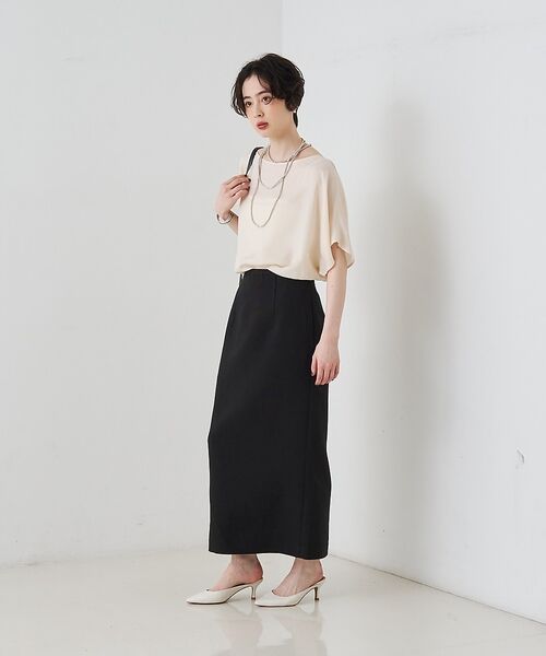 Rouge vif la cle / ルージュ・ヴィフ ラクレ シャツ・ブラウス | 【セットアップ対応】キュプラフィブリルアシンメトリーブラウス【予約】 | 詳細19