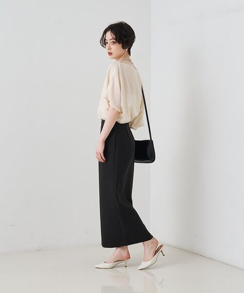Rouge vif la cle / ルージュ・ヴィフ ラクレ シャツ・ブラウス | 【セットアップ対応】キュプラフィブリルアシンメトリーブラウス【予約】 | 詳細20
