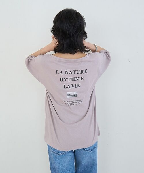 Rouge vif la cle / ルージュ・ヴィフ ラクレ Tシャツ | ボートネックロゴTシャツ【予約】 | 詳細4